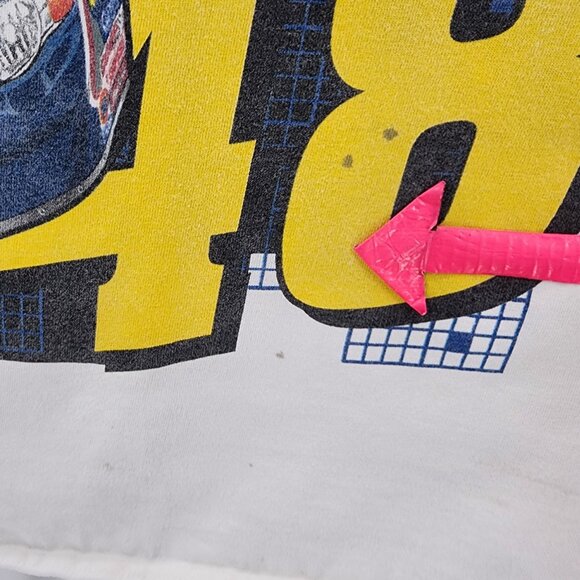 Vintage NASCAR Mens Medium Shirt Jimmie Johnson 48 Lowes Monte Carlo Graphic M&O - Picture 8 of 14